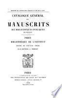 Catalogue général des manuscrits des bibliothèques publiques de France