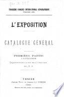 Catalogue général des objets exposés compilé par les soins du Comité executif