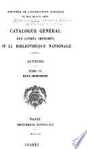 Catalogue Générale Des Livres Imprimés