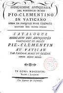 Catalogue indicatif des Antiquités composanle Musée Pie-Clémentin au Vatican