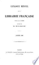 Catalogue mensuel de la librairie française