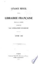 Catalogue mensuel de la librairie française