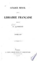 Catalogue mensuel de la librairie française