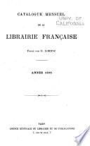 Catalogue Mensuel de la Librairie Française