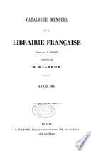 Catalogue Mensuel de la Librairie Française