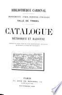 Catalogue méthodique et raisonné