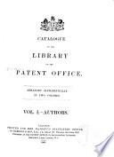 Catalogue of the Library of the Patent Office