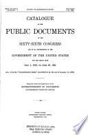 Catalogue of the Public Documents of the [the Fifty-third] Congress [to the 76th Congress] and of All Departments of the Government of the United States