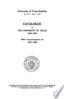 Catalogue of the University of Texas