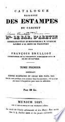 Catalogue raisonné de Estampes du Cabinet de feu M. le Baron d'Aretin