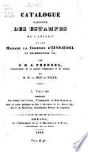 Catalogue raisonné des estampes du cabinet de feu madame la comtesse d'Einsiedel de Reibersdorf etc