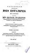 Catalogue raisonné des estampes du cabinet de feu Mr. le Bar. d'Aretin ... Par François Brulliot
