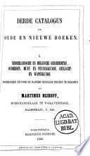 Catalogues de livres anciens et modernes, en vente chez Mart. Nijhoff