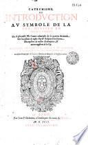 Catechisme ou introduction au symbole de la foi Traduit de l'espagnol par N. Colin