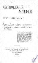 Catholiques actuels, nos littéraires
