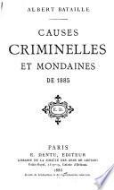 Causes criminelles et mondaines de ...