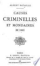 Causes criminelles et mondaines de ...
