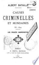 Causes criminelles et mondaines...