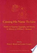 Causing His Name to Live