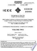 CCECE 2000, CCGEI 2000, IEEE CCECE 2000, Navigating to a New Era