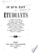 Ce qu' il faut aux étudiants