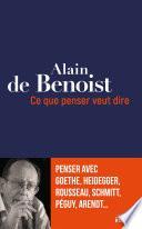 Ce que penser veut dire