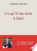 Ce qu’il me reste à faire
