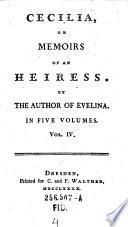 Cecilia or memoires of an Heiress