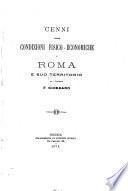 Cenni sulle condizioni fisico-economiche di Roma e suo territorio per l'ingegnere Felice Giordano