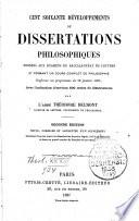 Cent soixante développements de dissertations philosophiques
