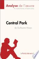 Central Park de Guillaume Musso (Analyse de l'oeuvre)