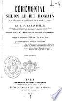 Cérémonial selon le rit romain