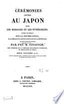 Cérémonies usitées au Japon pour les mariages et les funérailles