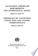 Certificats de Vaccination Exigés Dans Les Voyages Internationaux