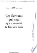 Ces Ecritures qui nous questionnent