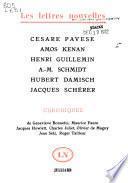 Cesare Pavese, Amos Kenan, Henri Guillemin, A.-M. Schmidt, Hubert Damisch, Jacques Schérer