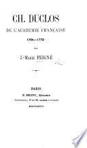 Ch. Duclos de l'Académie Française, 1704-1772