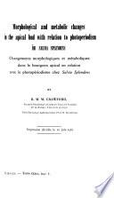 Changements morphologiques et métaboliques dans le bourgeon apical en relation avec le photopériodisme chez Salvia splendens
