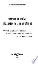 Chanson et poésie des années 30 aux années 60