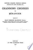 Chansons choisies de Béranger
