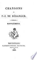 Chansons de P.-J. de Béranger...