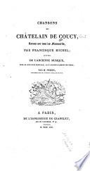 Chansons du châtelain de Coucy