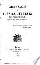 Chansons et poésies diverses