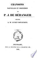 Chansons nouvelles & dernières de P. J. de Béranger