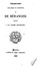 Chansons nouvelles et dernières, dédiées à Lucien Bonaparte