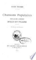 Chansons populaires recueillies dans le département d'Ille-et-Vilaine