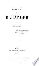 Chansons. Supplément