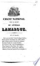 Chant national sur la mort du général Lamarque