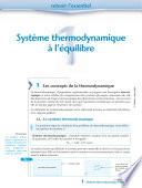 chap.1 - Système thermodynamique à l'équilibre