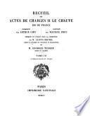Chartes et diplômes relatifs à l'histoire de France